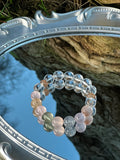"Rutilated Quartz & Clear Quartz Pure Crystal Bracelet Handcrafted Pure Crystal Ritual Bracelet for Balance & Clarity"