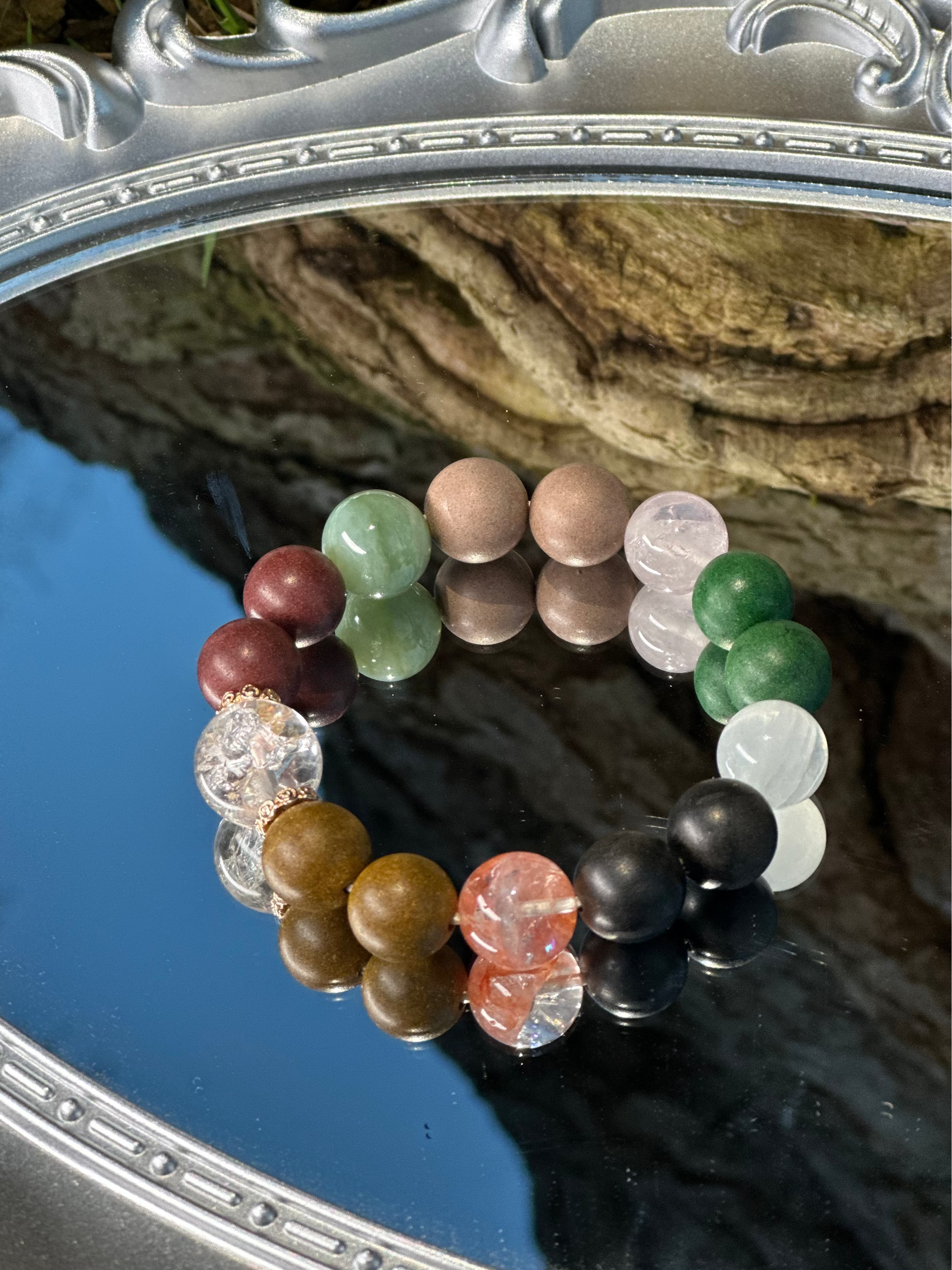 Five-Element Botanical Incense & Crystal Bracelet A Handcrafted Ritual Bracelet for Balance & Inner Harmony