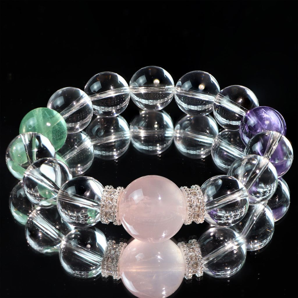 The Luminous Balance | Multi - Stone Crystal Bracelet - Dao Verse