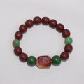 The Quiet Passage | He Xiang, Green Agate & Crackle Crystal Bracelet - Dao Verse